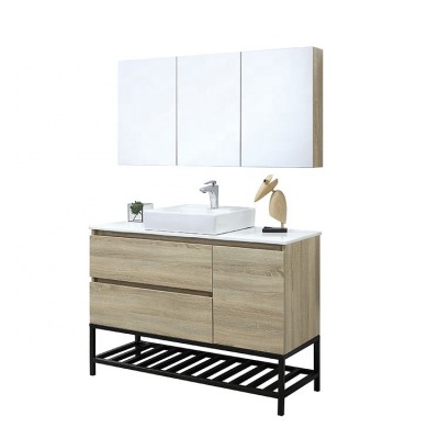 European style washroom modern bathroom mirror cabinet with leg floor standing bathroom cabinets from manufacturer