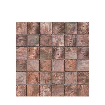 bathroom design luxury mosaic tiles new design interior wall decoration brushed metallic color square bronze metal mosaic tile