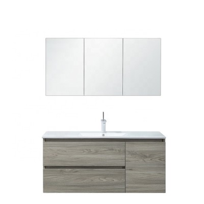 modern open shelf 4 foot vanity bathroom mirror cabinet with leg floor standing storage bathroom cabinet